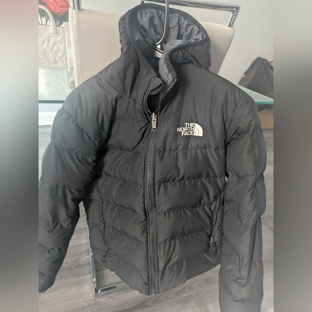 The North Face Kids Charcoal Puffer Jacket